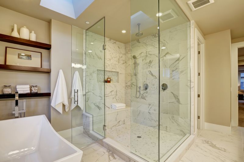 Shower with Clear Glass Walls